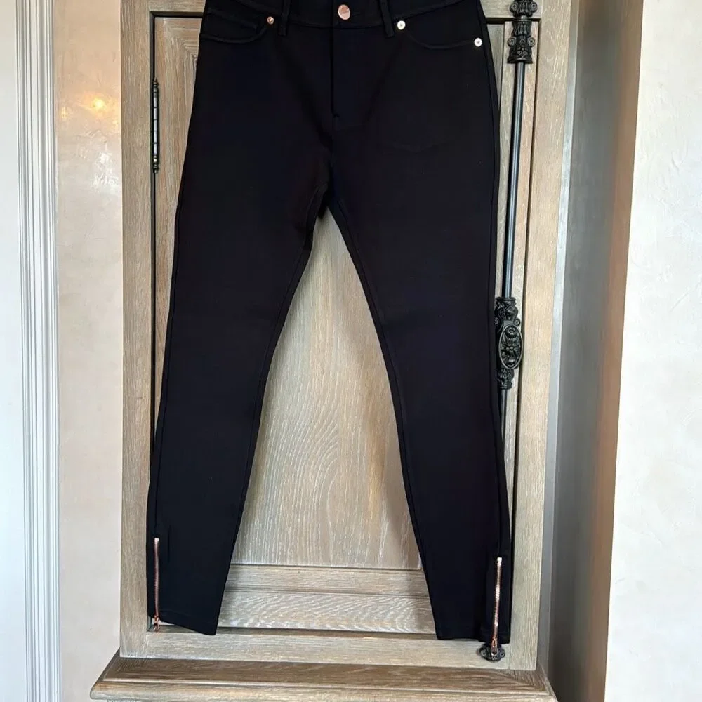 Ted Baker London 'Fioni' Black Zip Skinny Jeans size 2